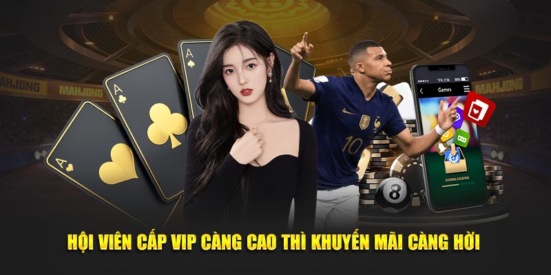 Hội viên cấp VIP càng cao thì khuyến mãi càng hời